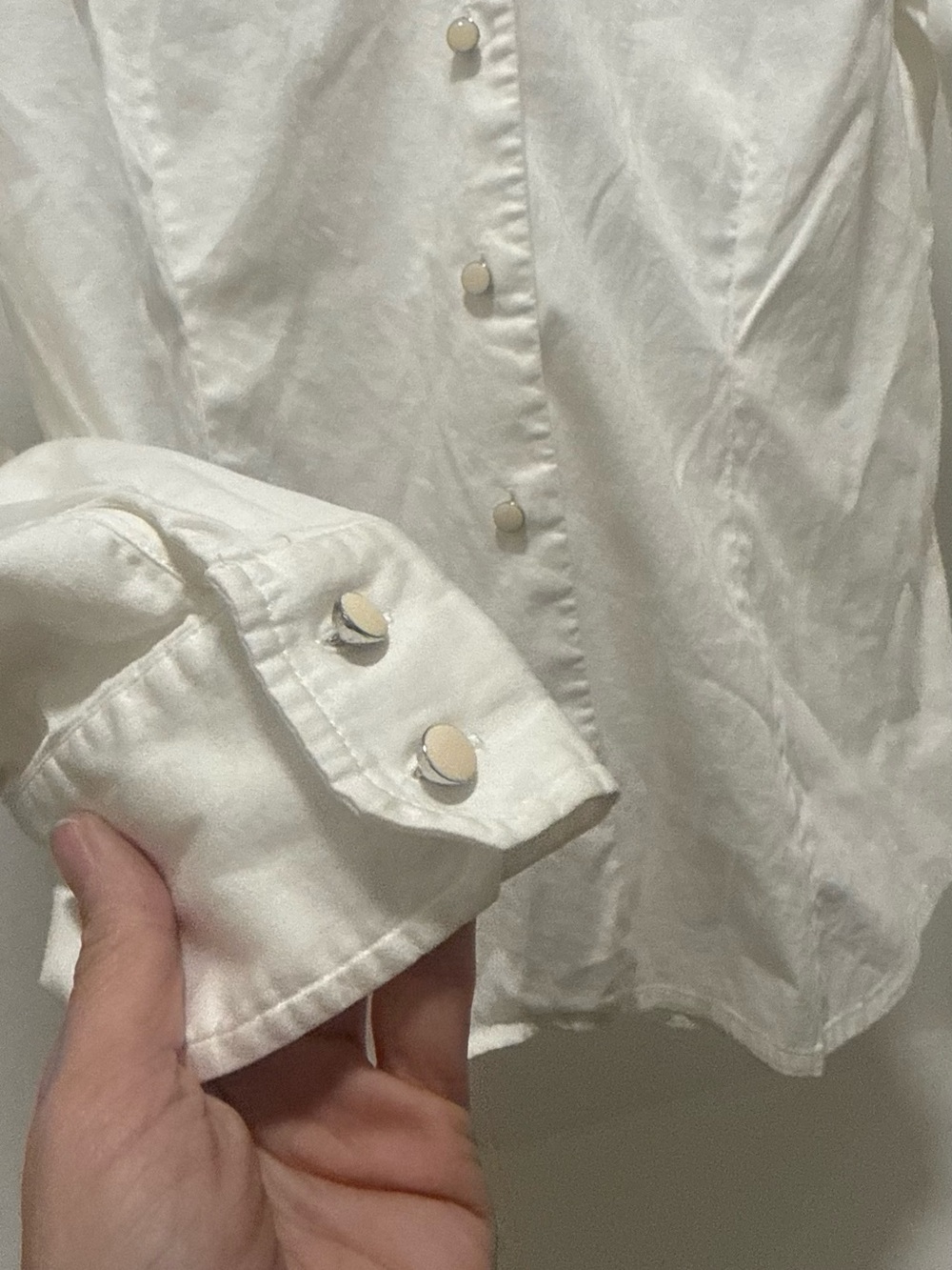 Charter Club Ivory Button-Front Women's Shirt